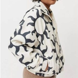 Urban Outfitters Olivia Printed Fleece Jacket